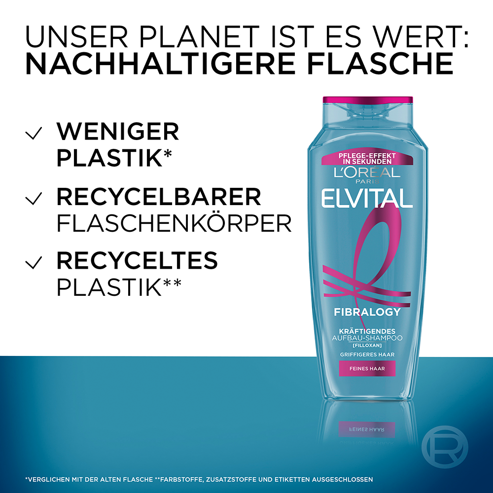 Bild: L'ORÉAL PARIS ELVITAL Fibralogy Shampoo 