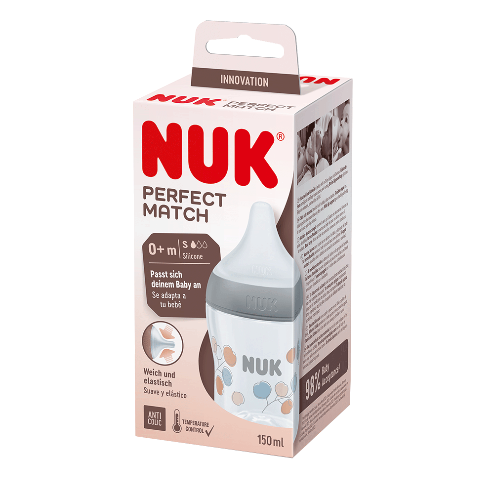 Bild: NUK Perfect Match 150ml ab 0 Monate Grau