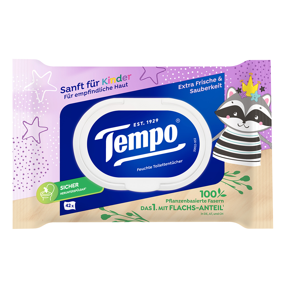Bild: Tempo Feuchtes Toilettenpapier Sanft für Kinder 