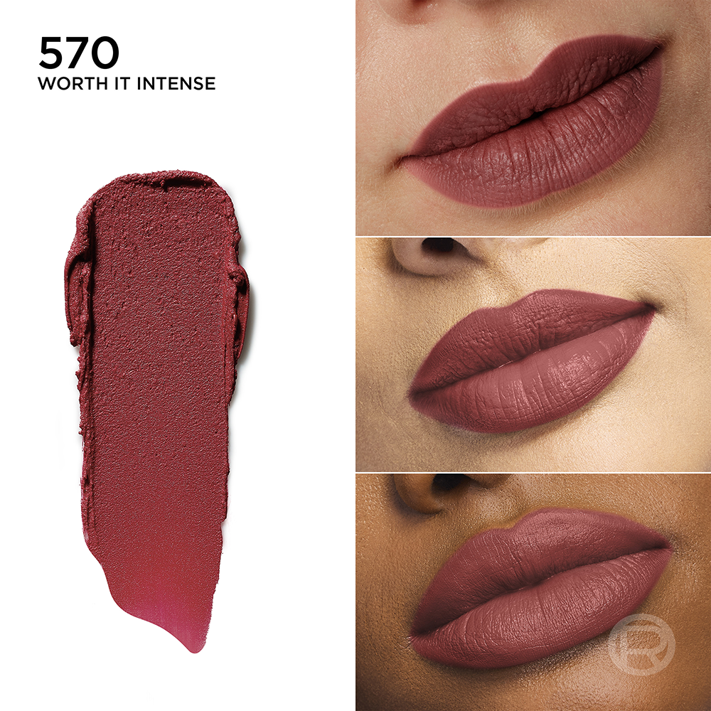 Bild: L'ORÉAL PARIS Color Riche Blurred Matte Lippenstift Worth It Intese 570