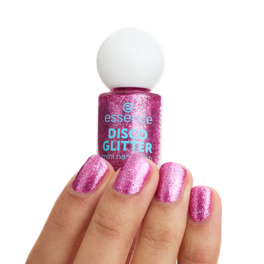 Bild: essence DISCO GLITTER mini nail polish 08