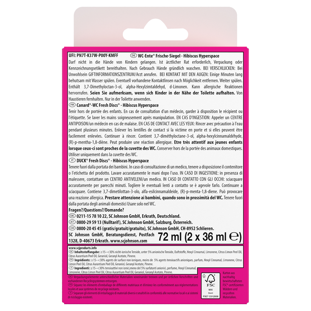 Bild: WC-Ente Hibiscus Hyperspace Nachfüller 