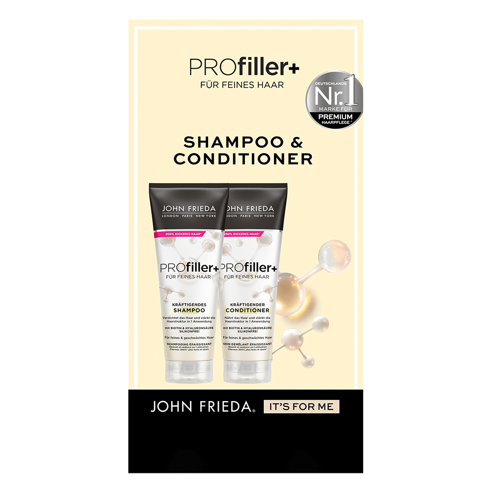 Bild: JOHN FRIEDA PROfiller+ Duo Shampoo und Conditioner