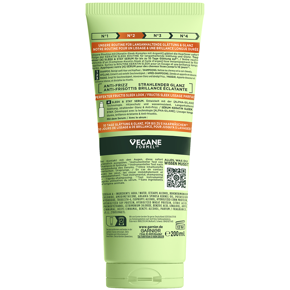 Bild: GARNIER FRUCTIS Keratin Sleek Spülung 