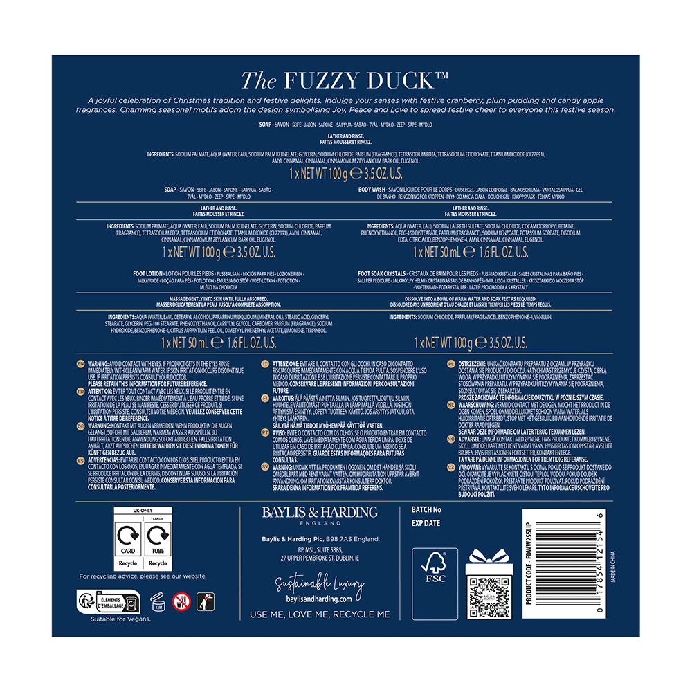 Bild: Baylis & Harding Geschenkset The Fuzzy Duck Winter Wonderland Luxury Slipper