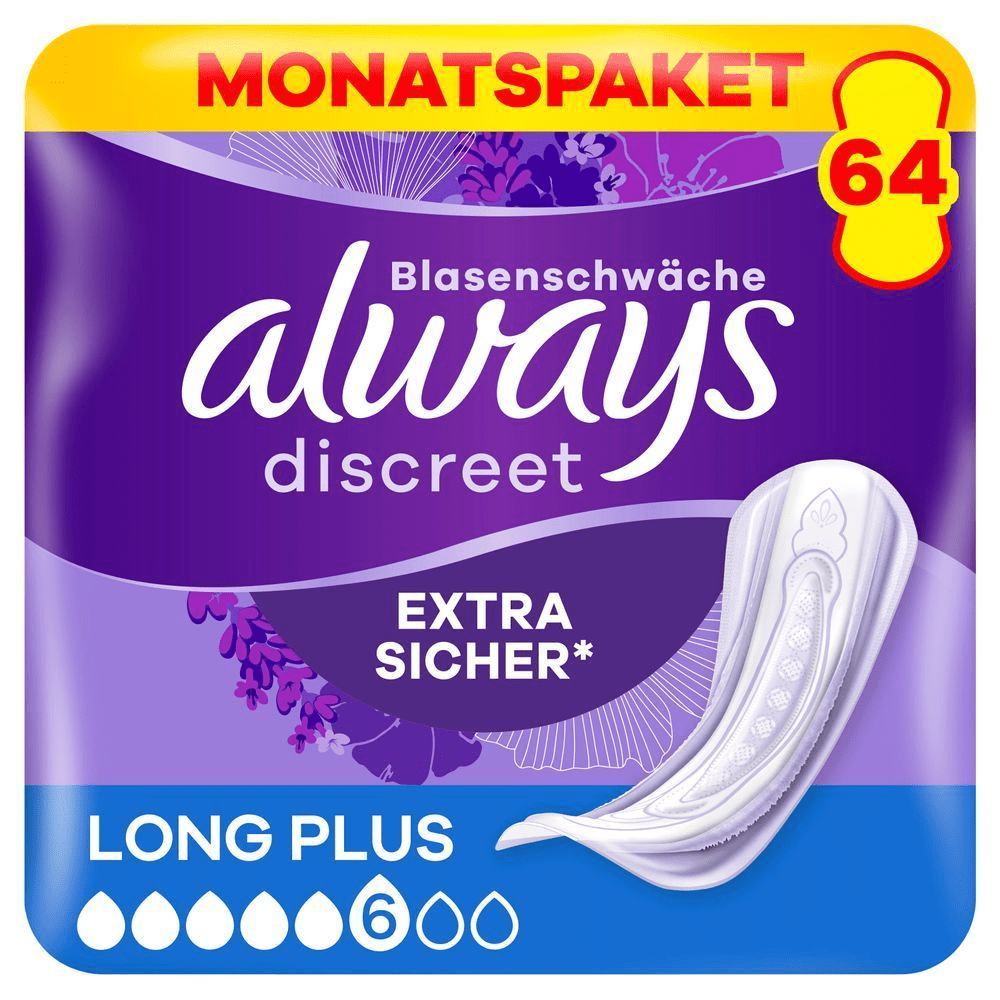 Bild: always Discreet Inkontinenz-Einlagen Long Plus 