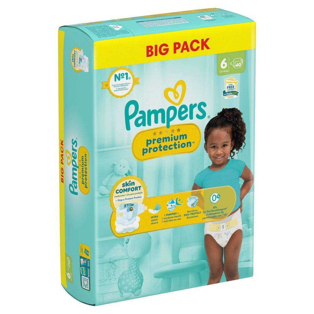 Bild: Pampers Premium Protection Größe 6, 13kg-18kg, Big Pack