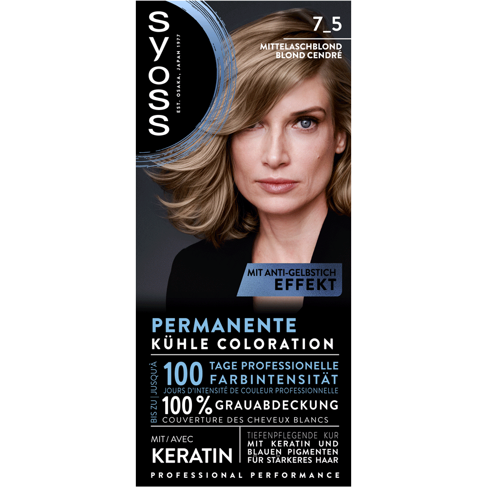 Bild: syoss Permanente Coloration Mittelaschblond
