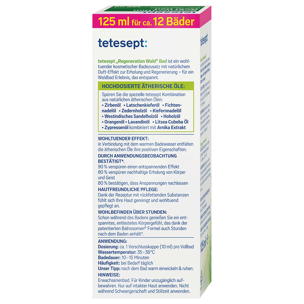 Bild: tetesept: Wohlfühlbad Regeneration Wald Bad