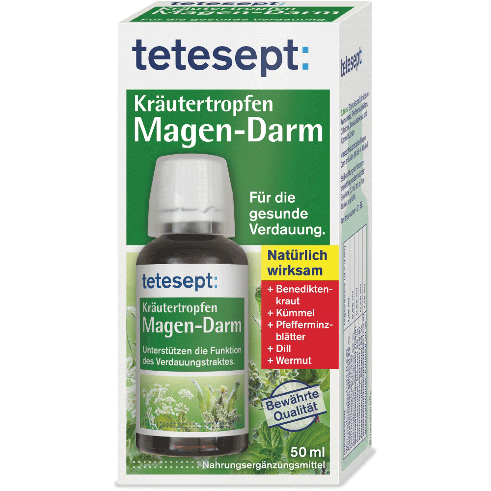 Bild: tetesept: Magen Darm Kräutertropfen 