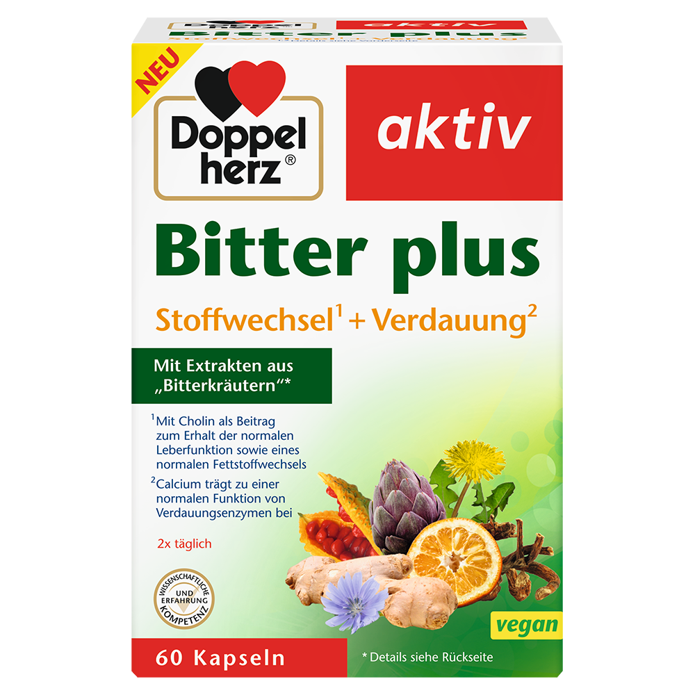 Bild: DOPPELHERZ Bitter plus Stoffwechsel + Verdauung