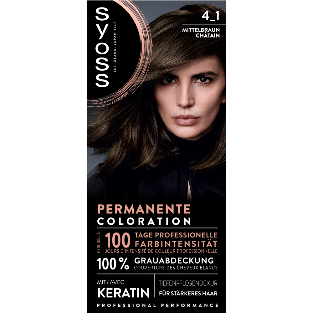 Bild: syoss Permanente Coloration mittelbraun