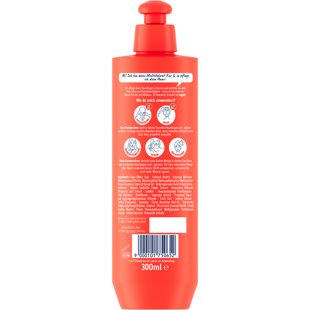 Bild: GlemVital Langhaar Haarkur Multitalent Hibiskus und Rosmarin 