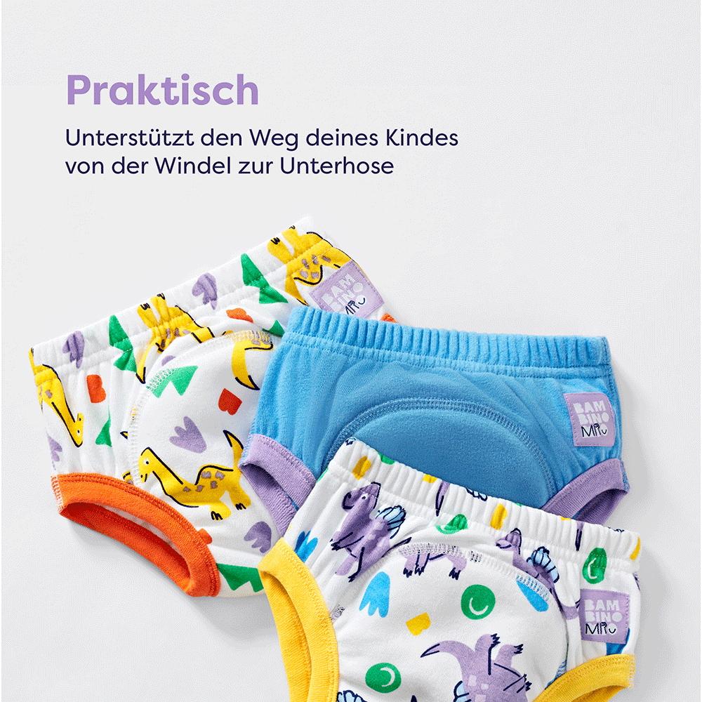 Bild: bambino mio Töpfchen-Trainingshose Mutige Dinos 3er 2-3 Jahre 