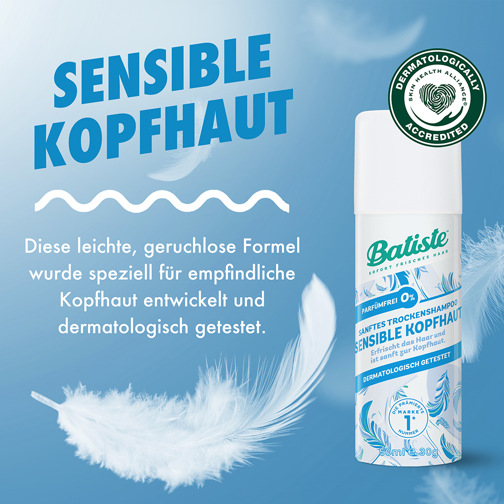 Bild: batiste Trockenshampoo Sensible Kopfhaut 