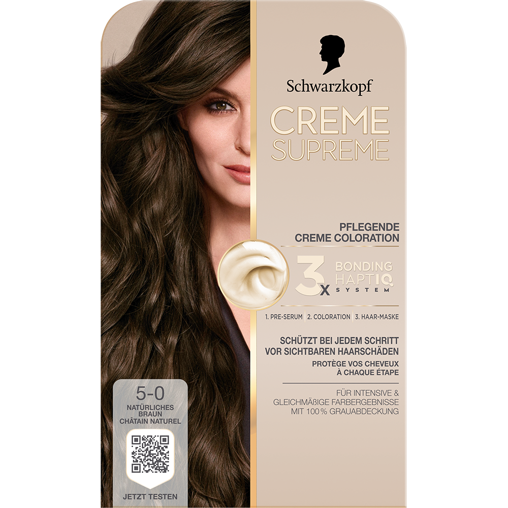 Bild: Schwarzkopf Creme Supreme Creme Coloration Natürliches Braun