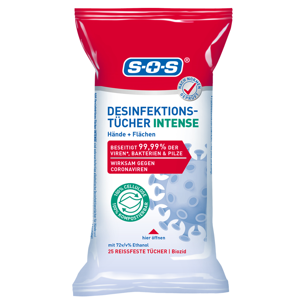 Bild: SOS Desinfektionstücher Intense 