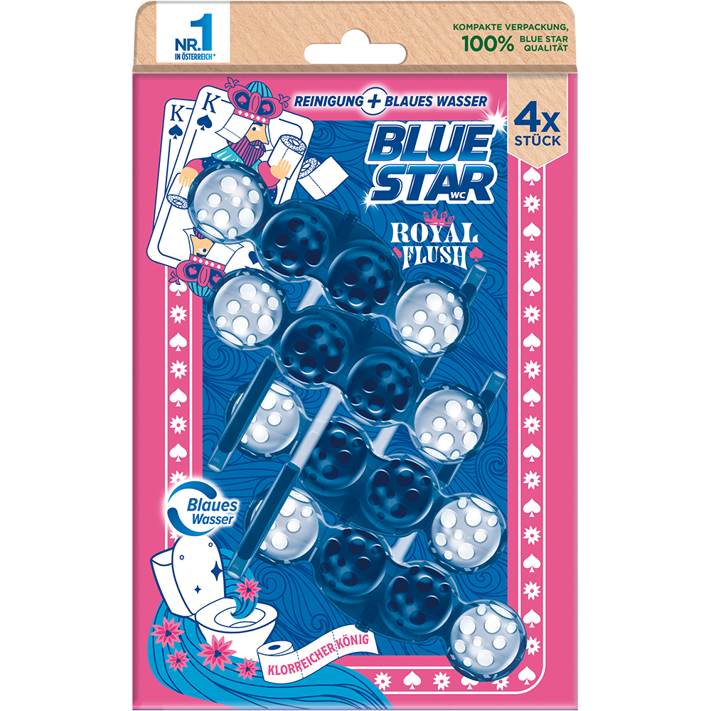 Bild: Blue Star Royal Flush WC-Steine Blaues Wasser 