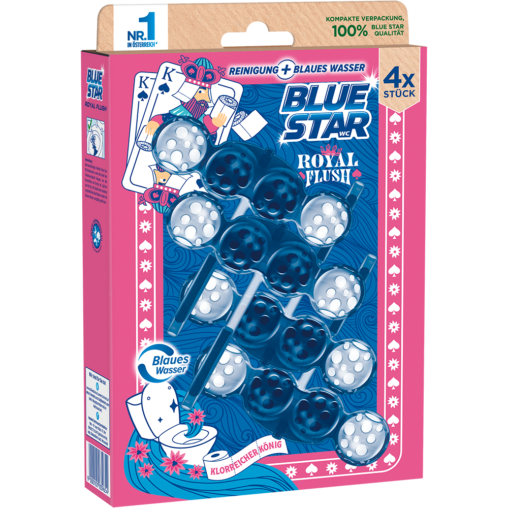 Bild: Blue Star Royal Flush WC-Steine Blaues Wasser 