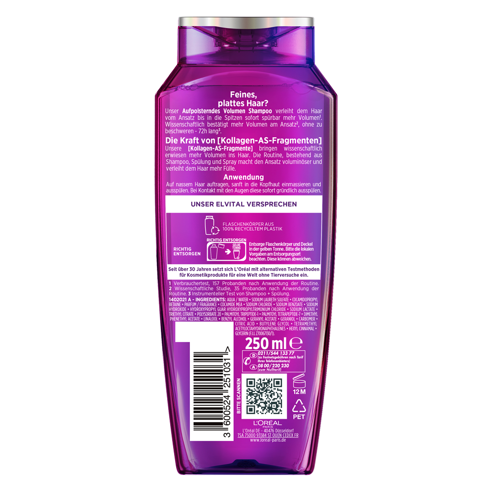 Bild: L'ORÉAL PARIS ELVITAL Collagen Lifter Shampoo 