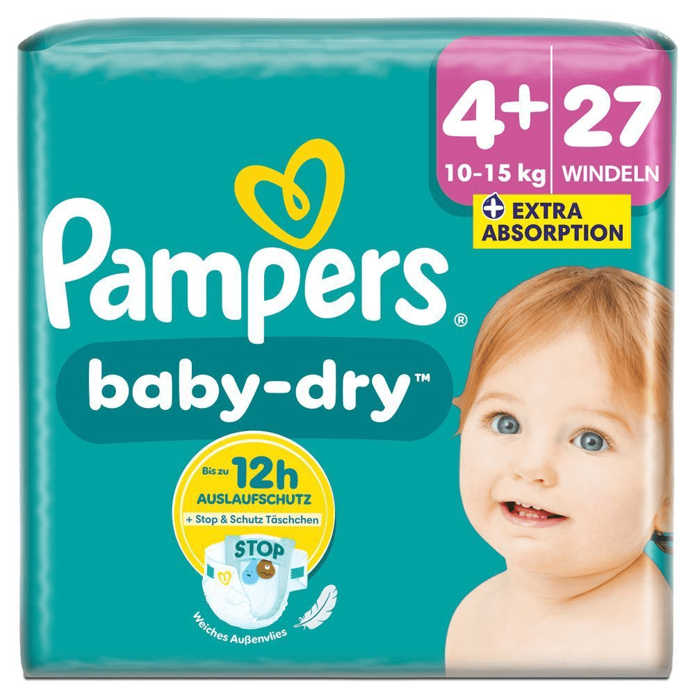 Bild: Pampers Baby-Dry Größe 4+, 10kg-15kg 