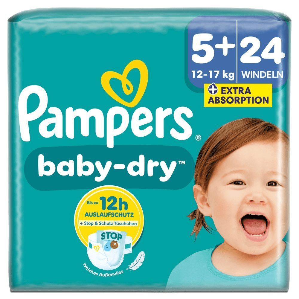 Bild: Pampers Baby-Dry Größe 5+, 12kg-17kg 