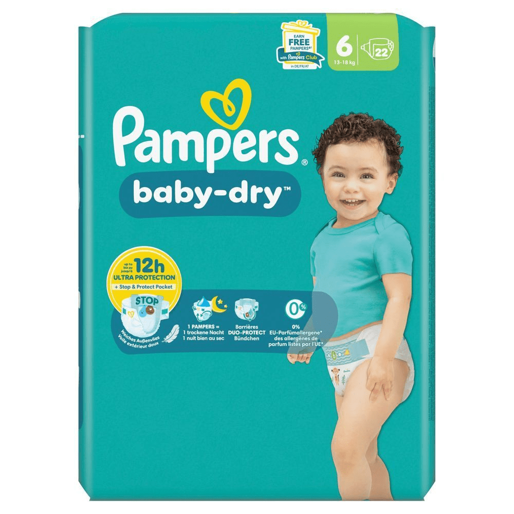 Bild: Pampers Baby-Dry Größe 6, 13kg-18kg, 
