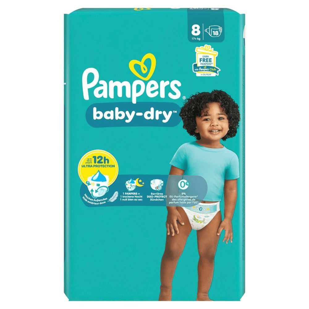 Bild: Pampers Baby-Dry Größe 8, 17kg+ 