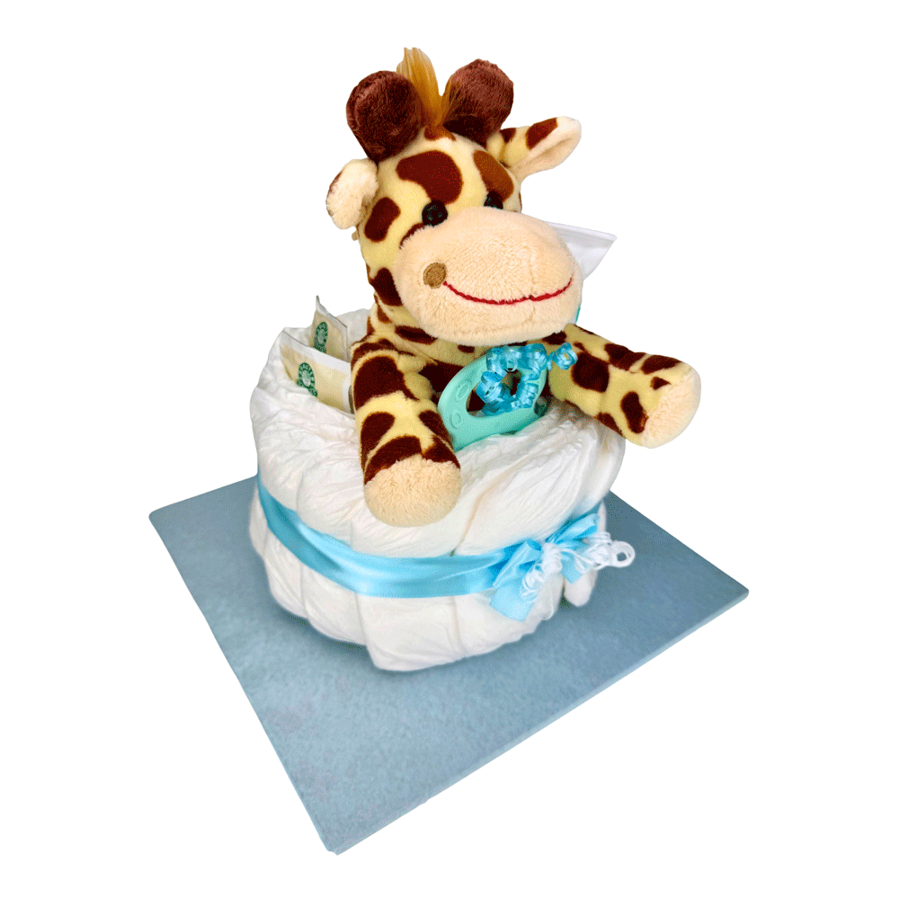 Bild: BABYWELL Windeltorte Giraffe Blau 