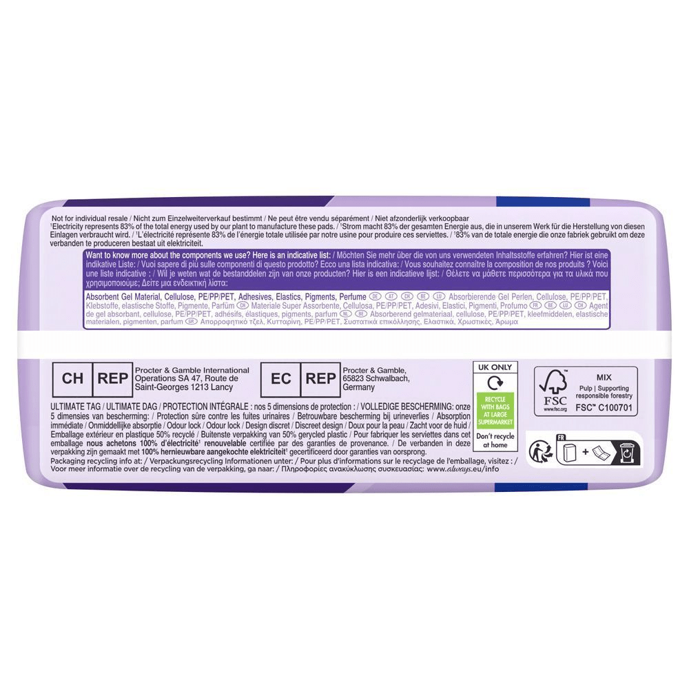 Bild: always Discreet Inkontinenzeinlagen Ultimate Tag 