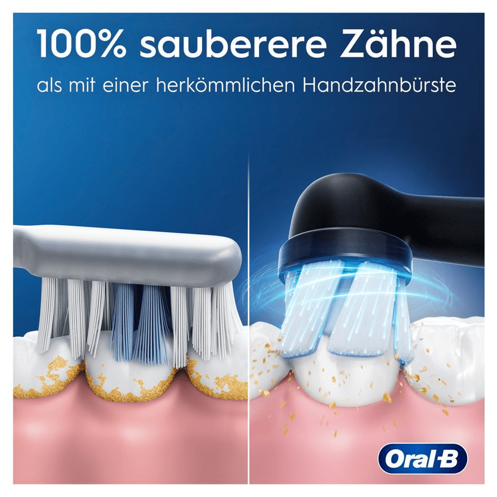 Bild: Oral-B Oral-B iO Series 2 Elektrische Zahnbürste inkl. 4 Aufsteckbürsten, Night Black
