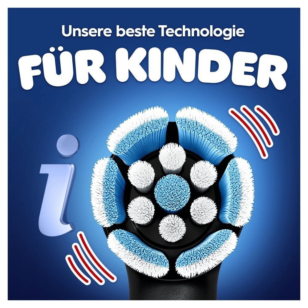 Oral-B iO Kids 6+ Bürstenkopf Abbildung und Text: Unsere beste Technologie für Kinder.