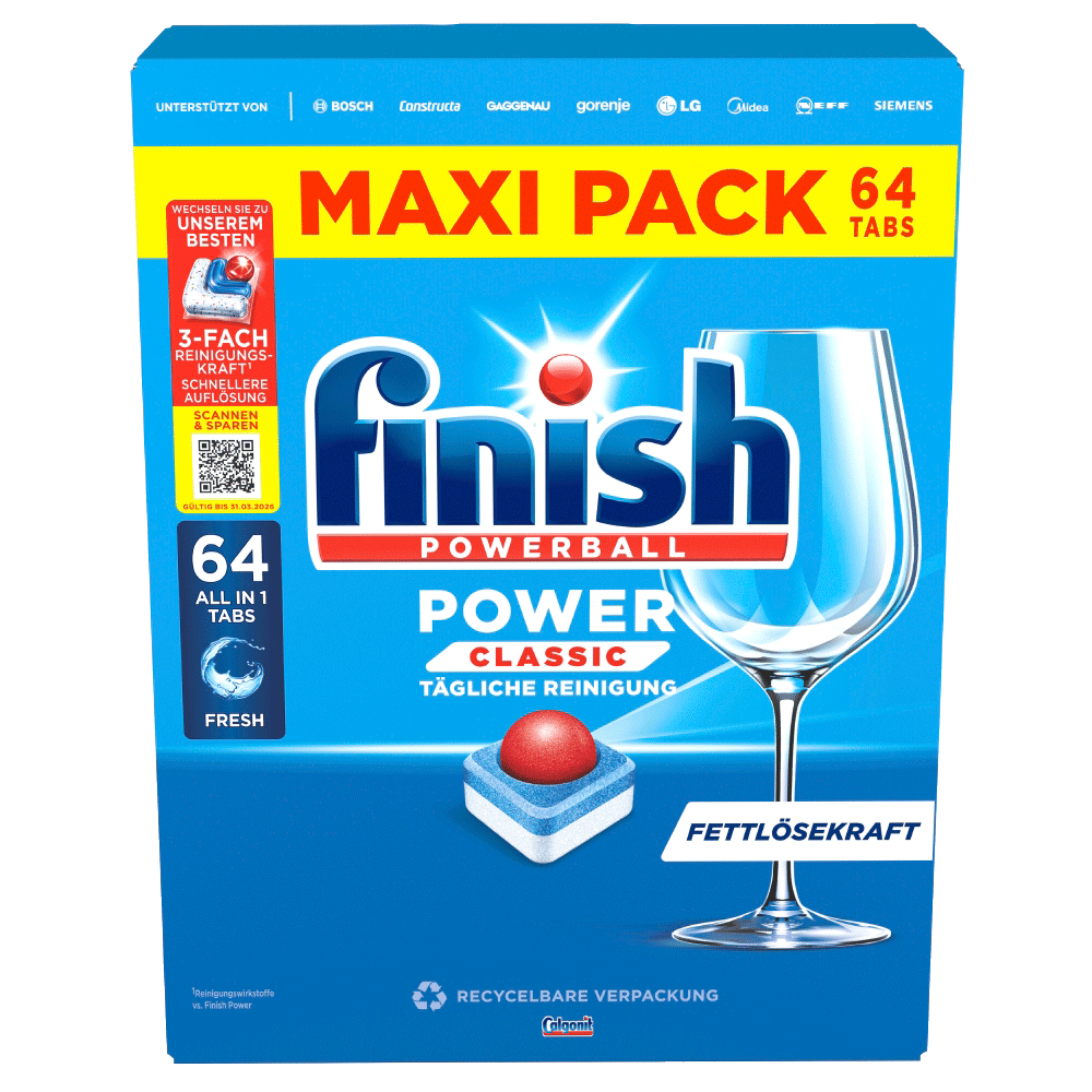 Bild: finish Powerball Power Classic Geschirrspültabs 