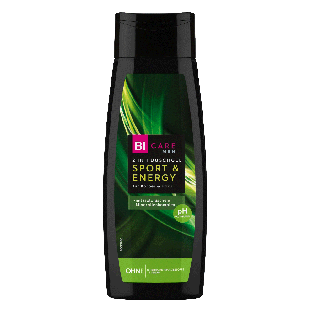 Bild: BI CARE MEN 2in1 Duschgel Sport & Energy