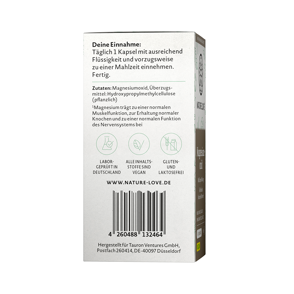 Bild: NATURE LOVE Magnesiumoxid 