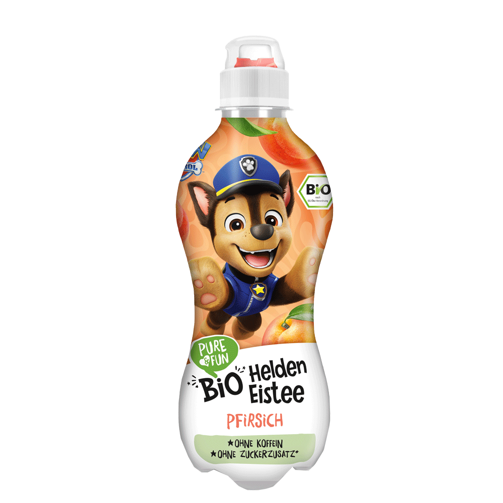 Bild: Pure & Fun Bio Helden Eistee Pfirisch 