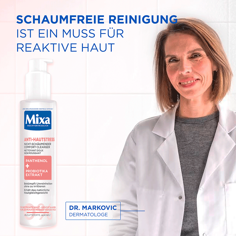 Bild: Mixa Anti-Hautstress Nicht-schäumender Comfort Cleanser 