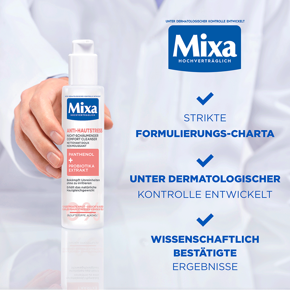 Bild: Mixa Anti-Hautstress Nicht-schäumender Comfort Cleanser 