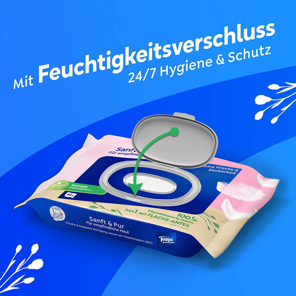 Bild: Tempo Feuchtes Toilettenpapier sanft & pur