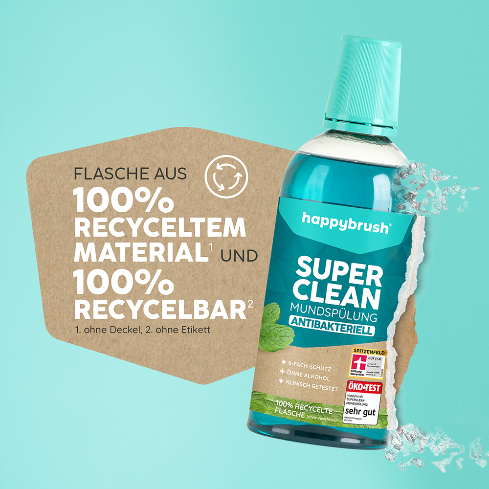 Bild: happybrush Mundspülung Super Clean Antibakteriell