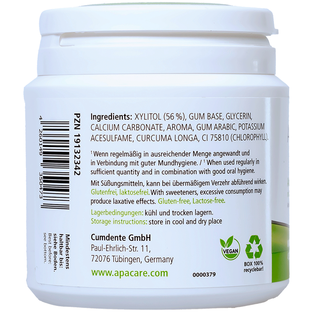Bild: ApaCare Anti Karies Kaugummi Mint Flavored 
