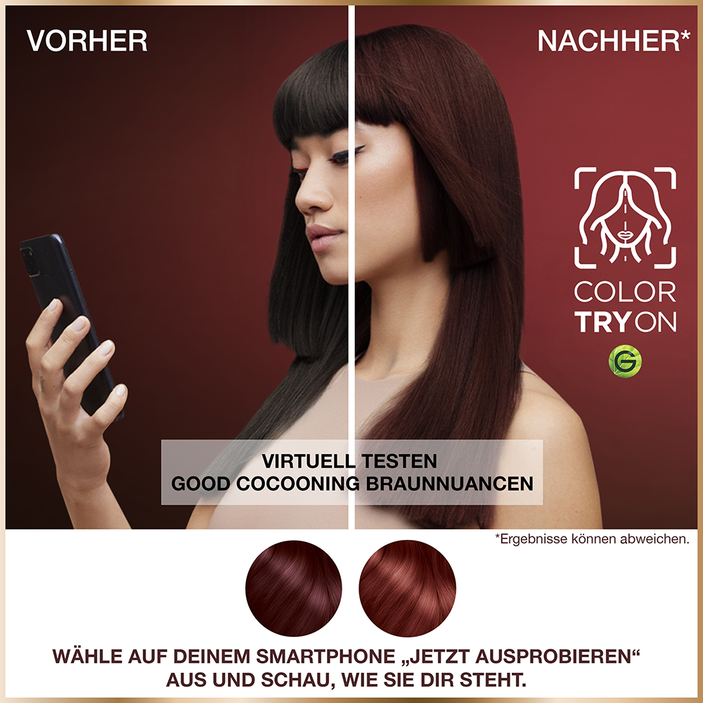 Bild: GARNIER GOOD Dauerhafte Haarfarbe Mahagoni Rotbraun Mahagoni Rotbraun