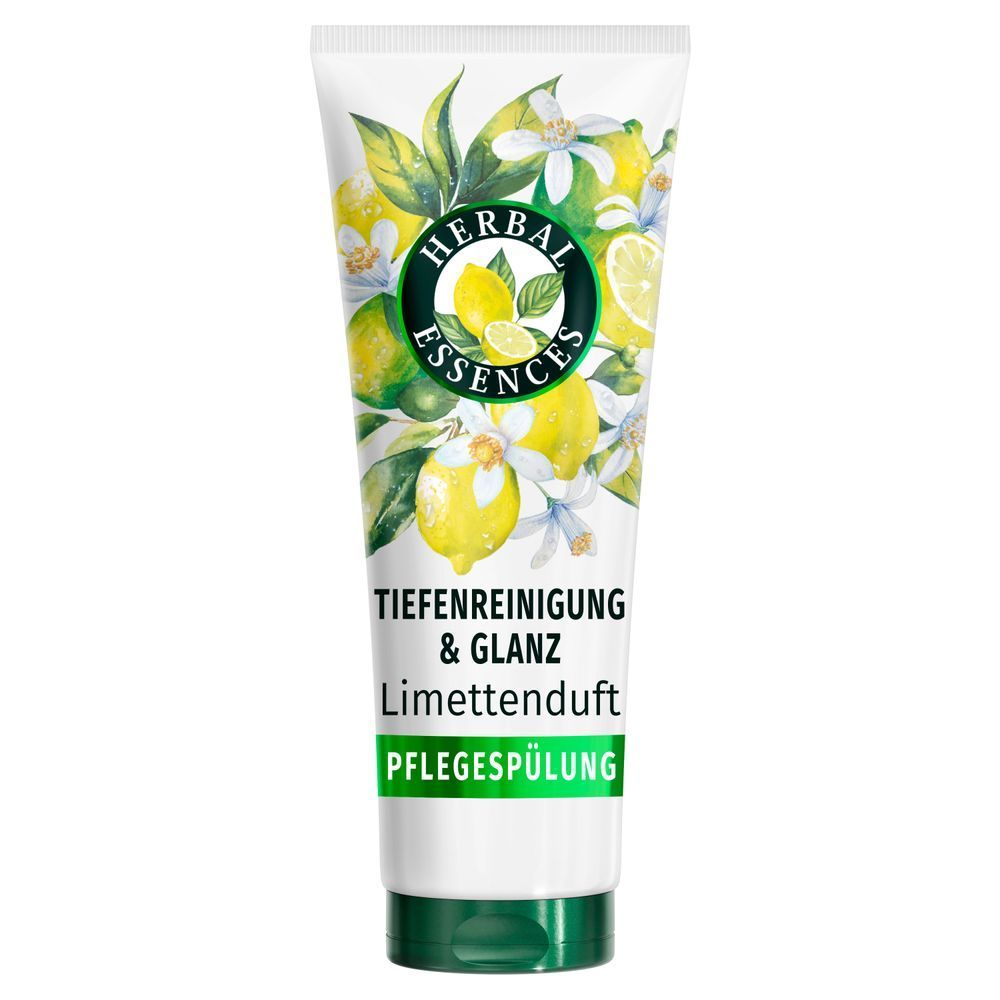 Herbal Essences Pflegespülung für Tiefenreinigung & Glanz mit Limettenduft.