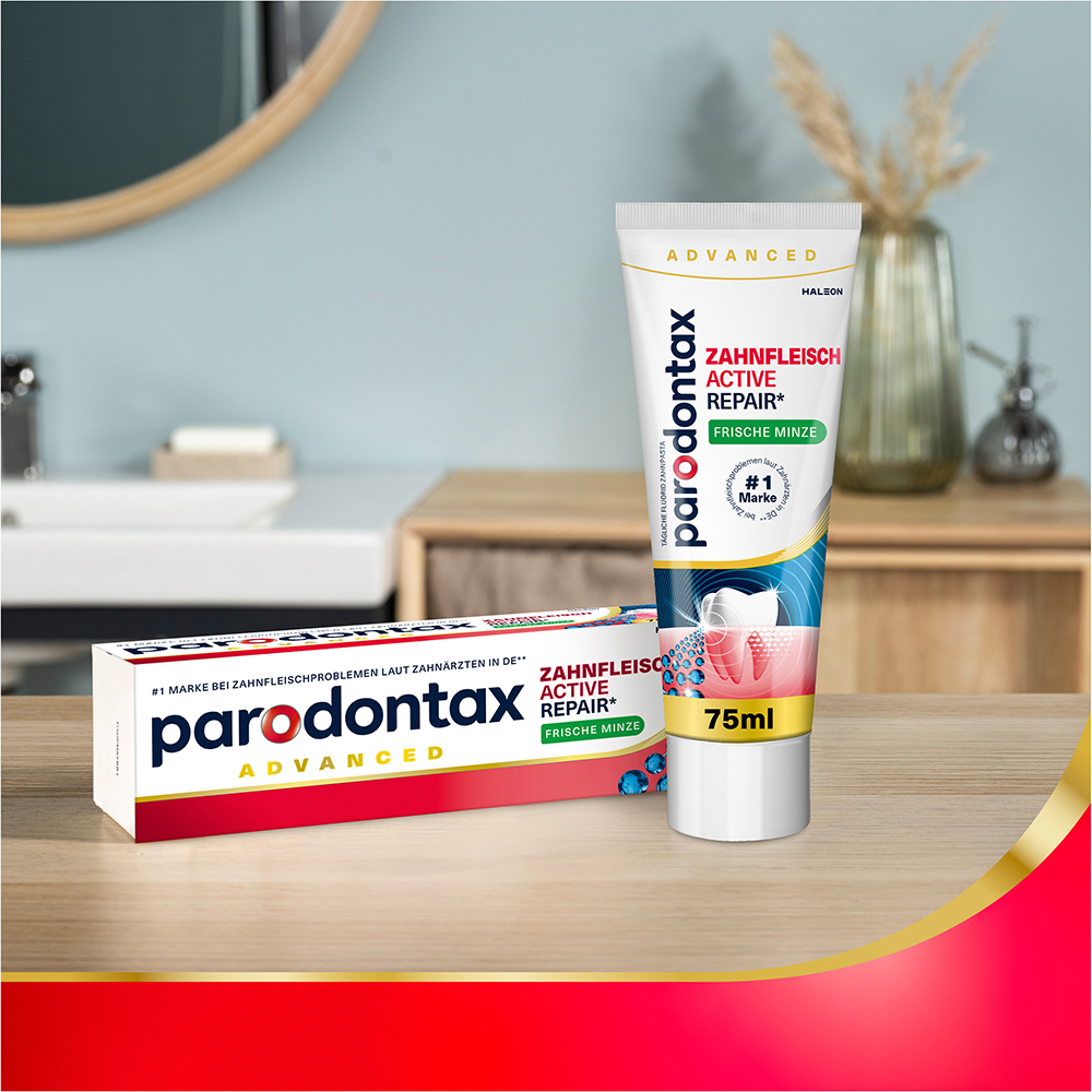 Bild: Parodontax Zahnfleisch Active Repair Zahnpasta Frische Minze 