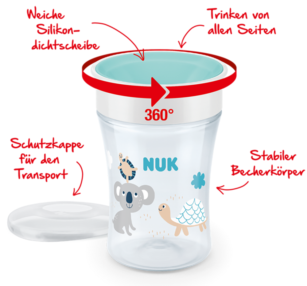 Bild: NUK Magic Cup 230ml ab 8 Monate Rosa