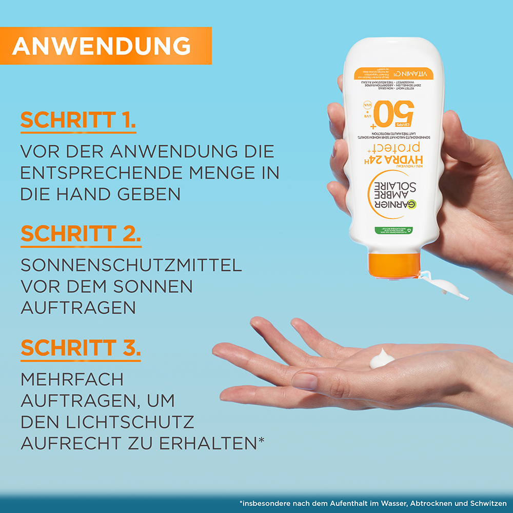Bild: GARNIER AMBRE SOLAIRE Hydra Protect+ 24h LSF 50+ 