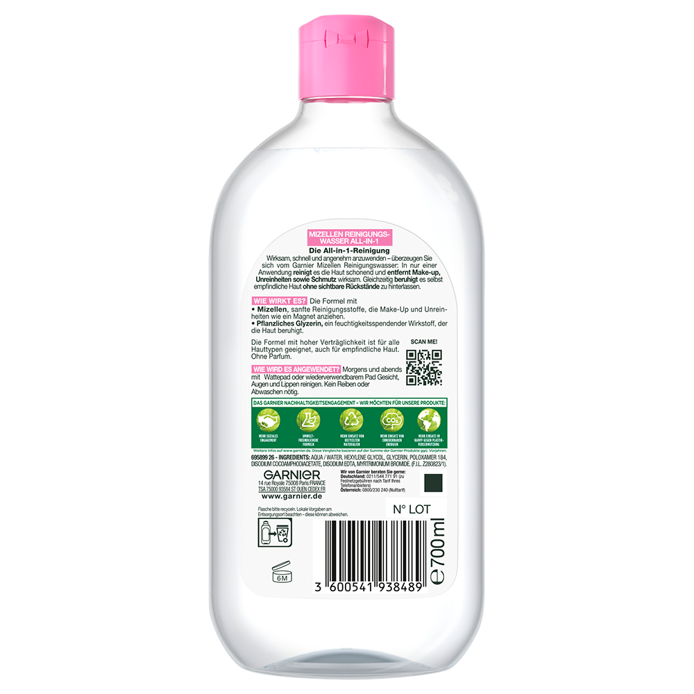 Bild: GARNIER SKIN ACTIVE SkinActive Mizellen Reinigungswasser 