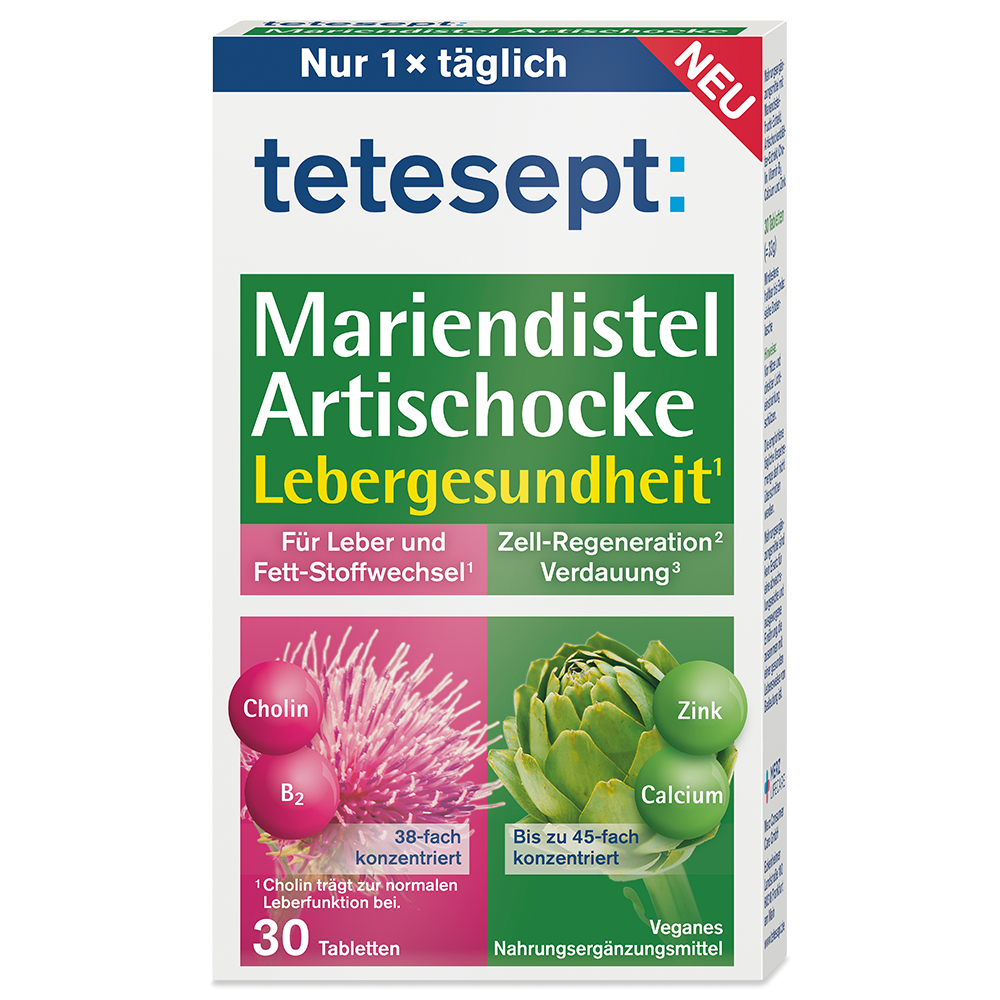 Bild: tetesept: Mariendistel Artischocke Lebergesundheit 