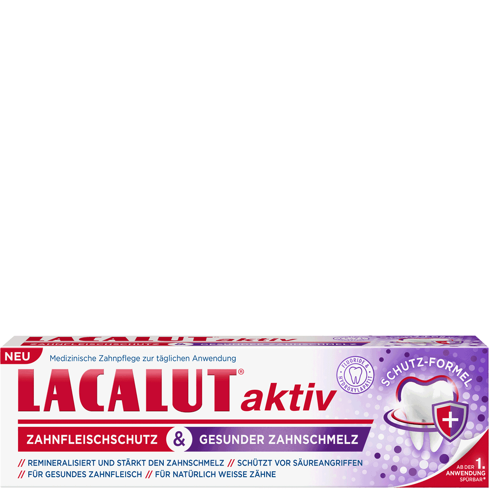 Bild: LACALUT aktiv Zahncreme Zahnfleischschutz & gesunder Zahnschmelz