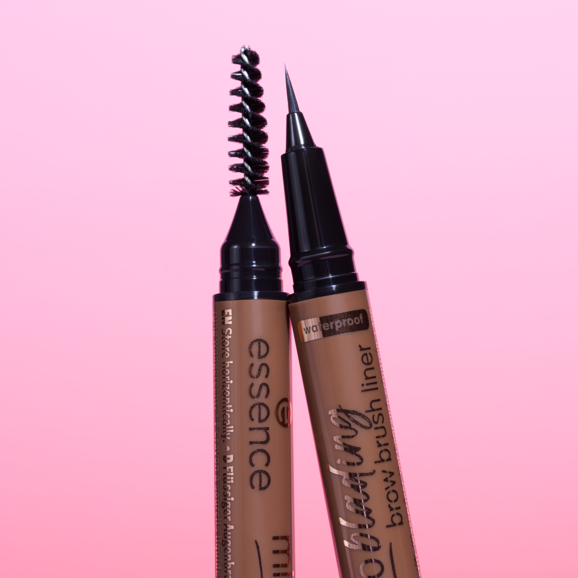 Bild: essence microblading brow brush liner Neutral Brown 03